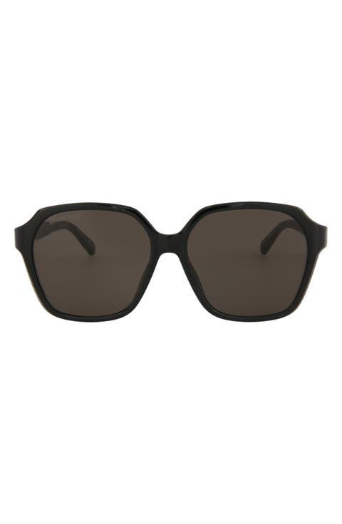 58mm Oversized Square Sunglasses