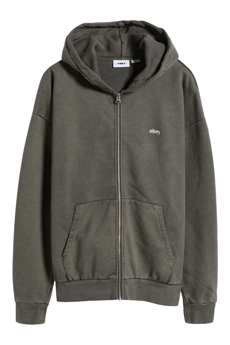 Lowercase Pigment Zip Hoodie, Alternate, color, PIGMENT DIGITAL BLACK
