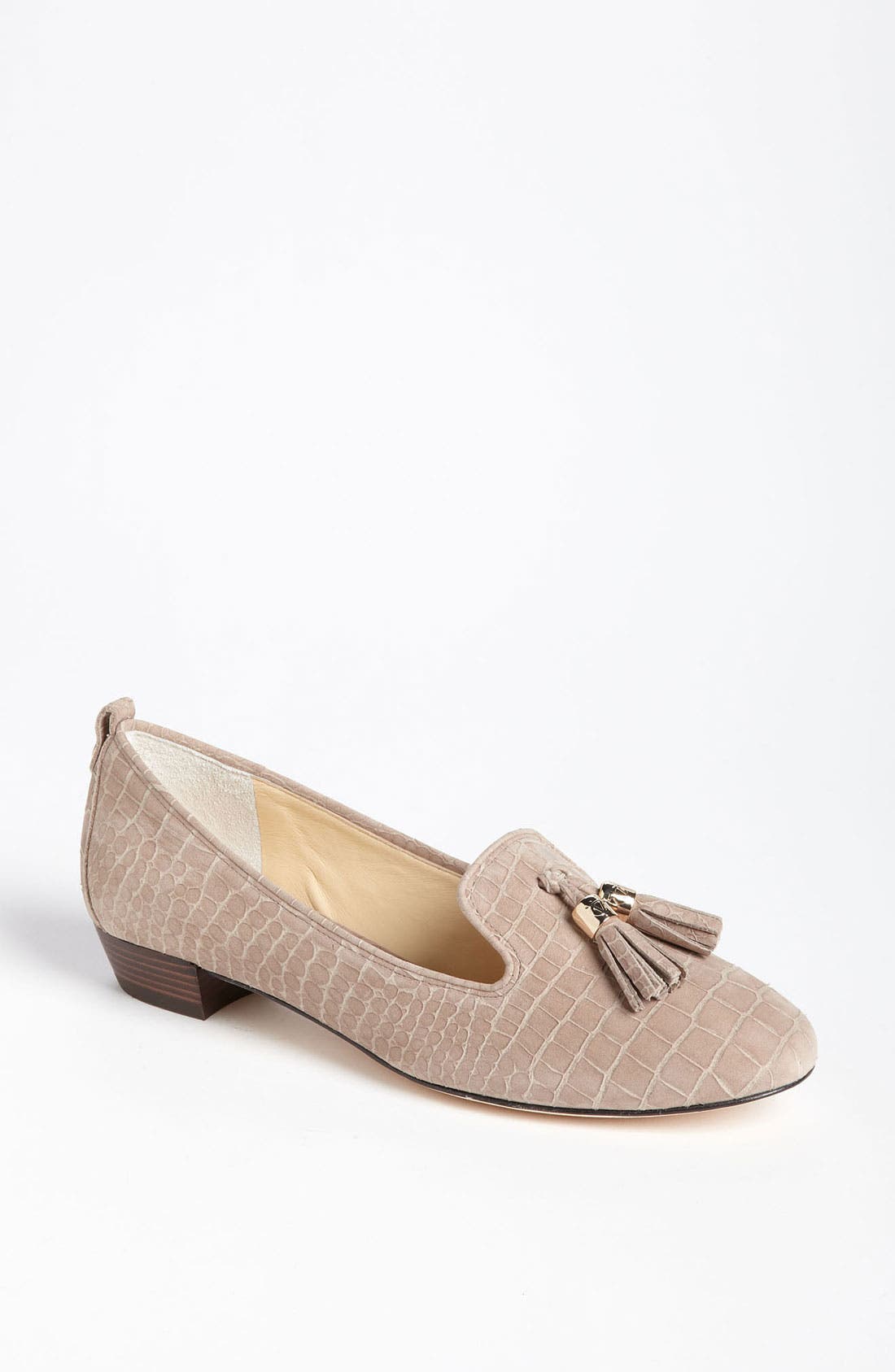 'Nancy' Loafer, Main, color, DARK TAUPE CROCO