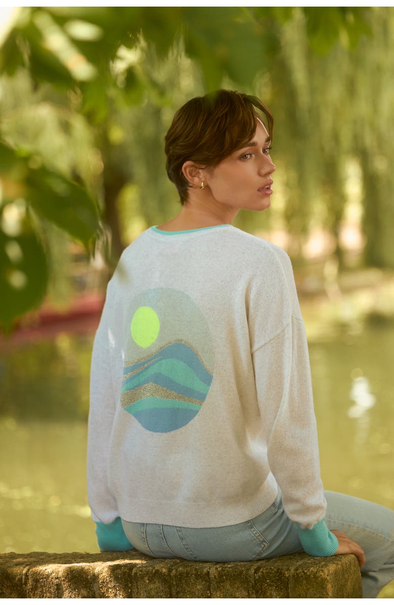 Brodie Pure Cashmere Coastal 100% Cashmere Sweater, Alternate, color, Haze