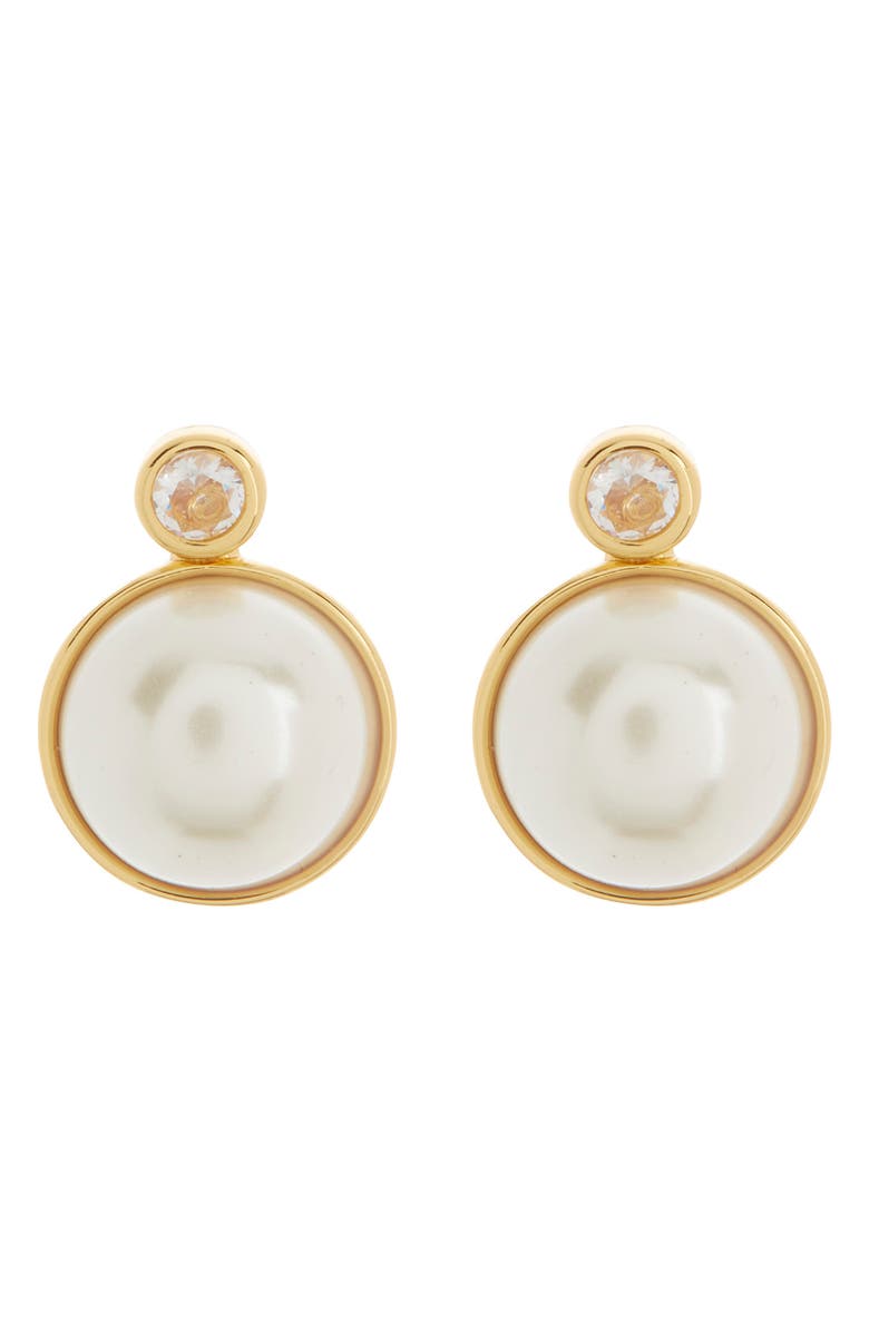 KATE SPADE SATURDAY have a ball stud earrings, Main, color, White/ Gold Multi