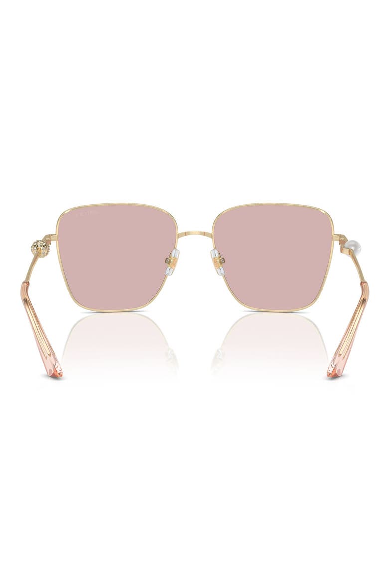 56mm Aviator Sunglasses, Alternate, color, PALE GOLD/PINK