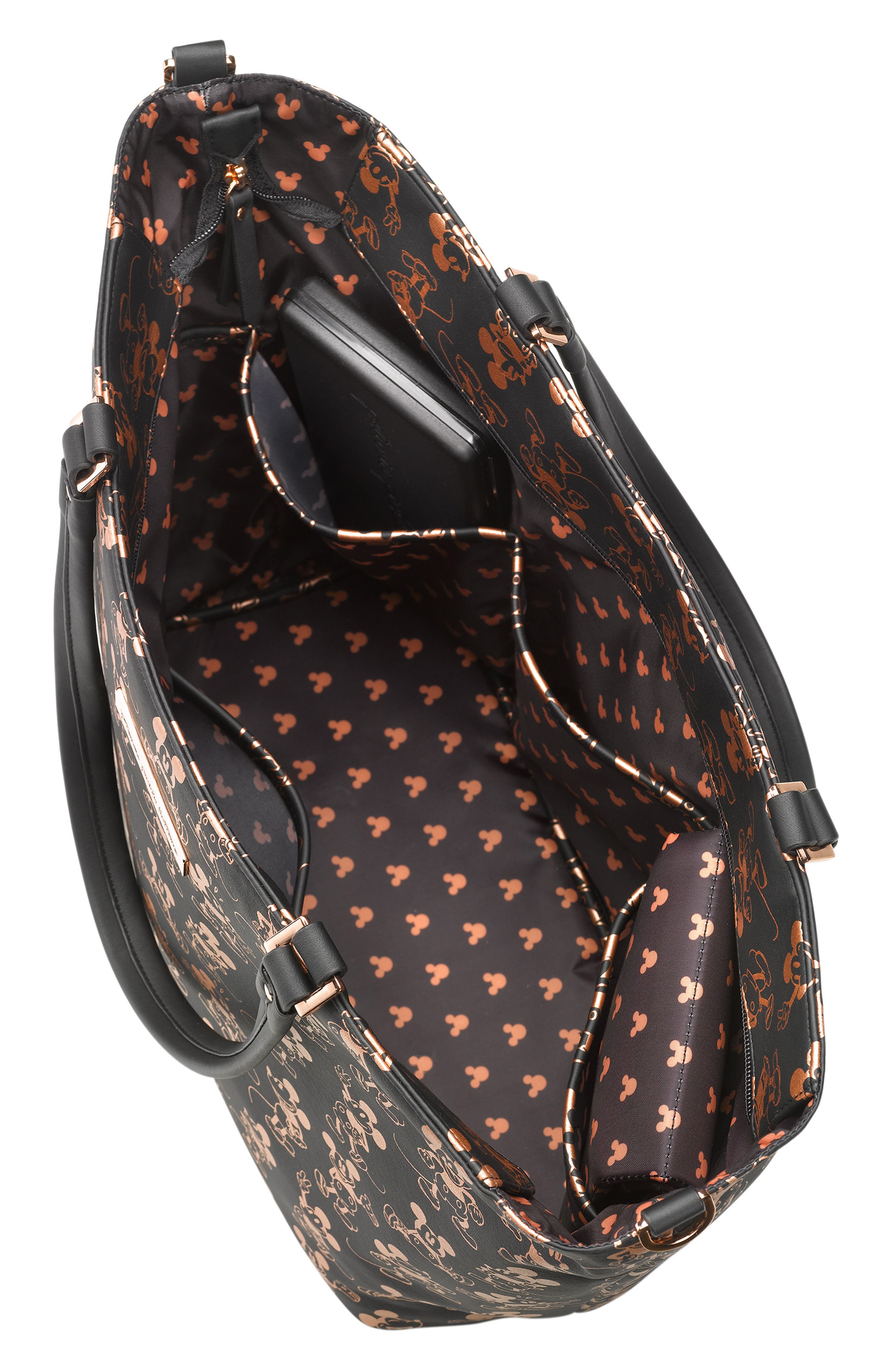 Petunia Pickle Bottom x Disney Downtown Mickey Mouse Diaper Tote, Alternate, color, 