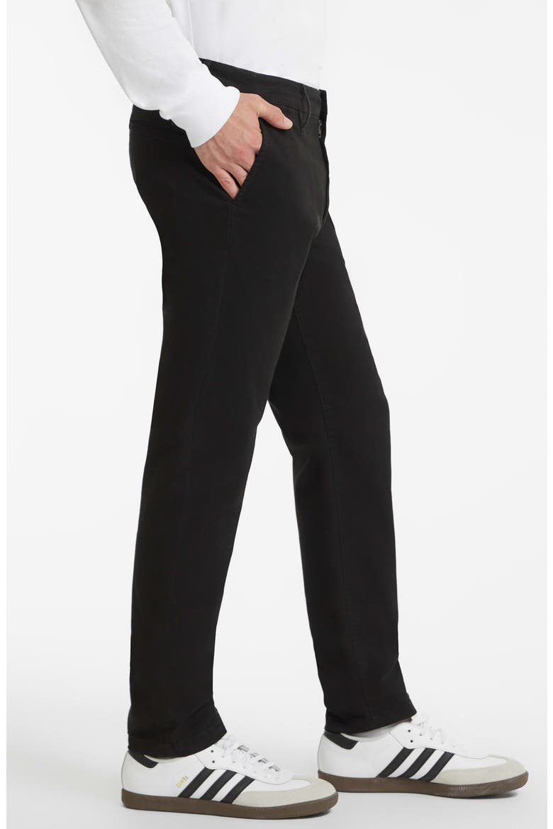 GJ Slim Straight Leg Cotton Twill Chinos, Alternate, color, JBLACK-BLACK