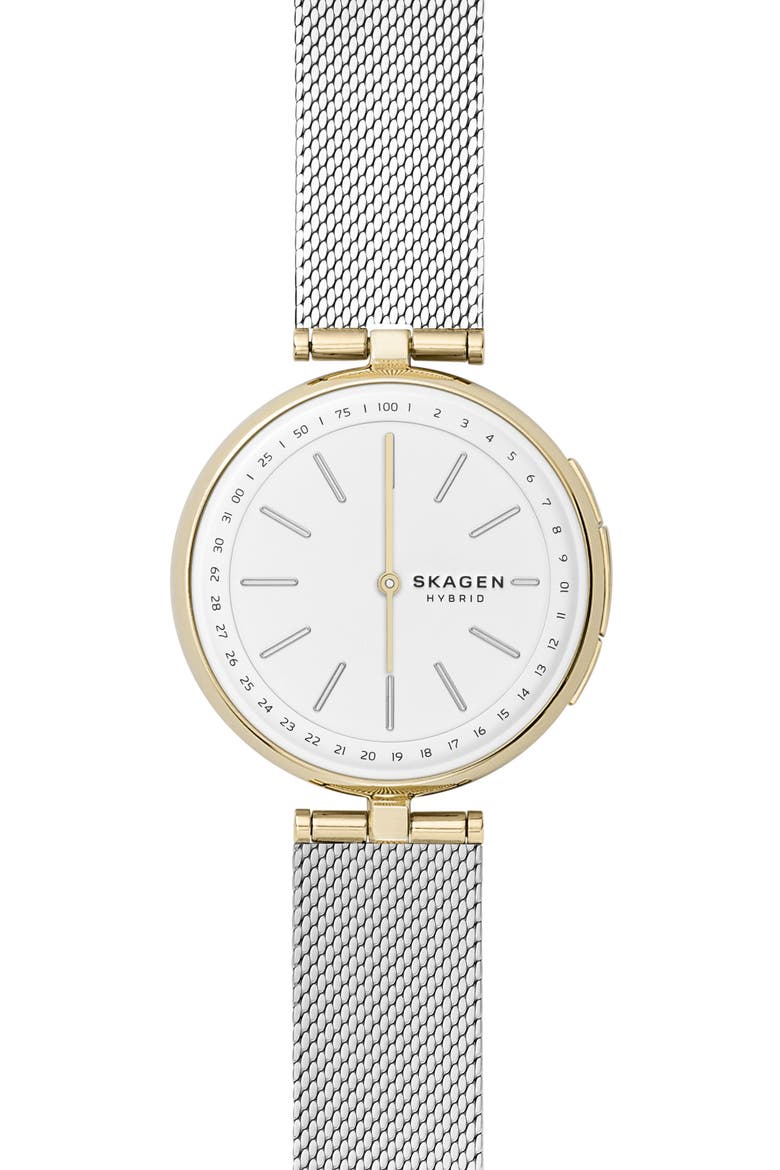 Signature T-Bar Hybrid Smartwatch, 36mm, Main, color, SILVER/ GOLD