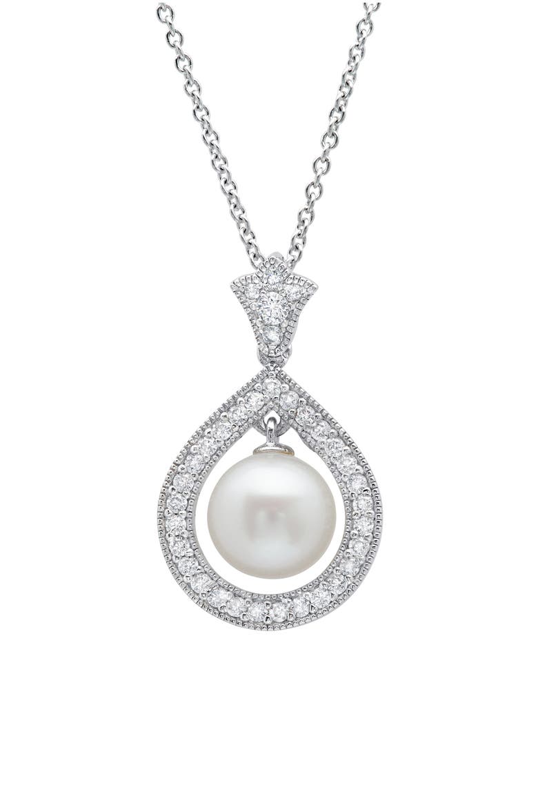 Andrew Prince Imitation Pearl Pendant Necklace, Main, color, PEARL/ IVORY