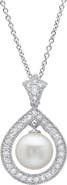 Crislu Andrew Prince Imitation Pearl Pendant Necklace