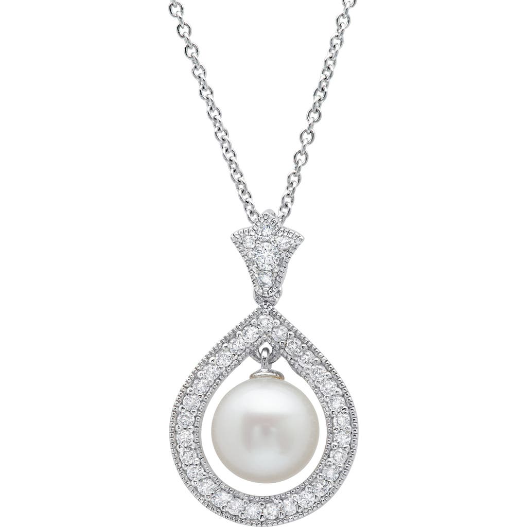 Crislu Andrew Prince Imitation Pearl Pendant Necklace