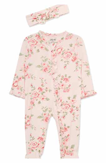 Kids' Roses Footie & Headband Set