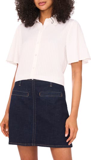 Tonal Stripe Button-Up Shirt