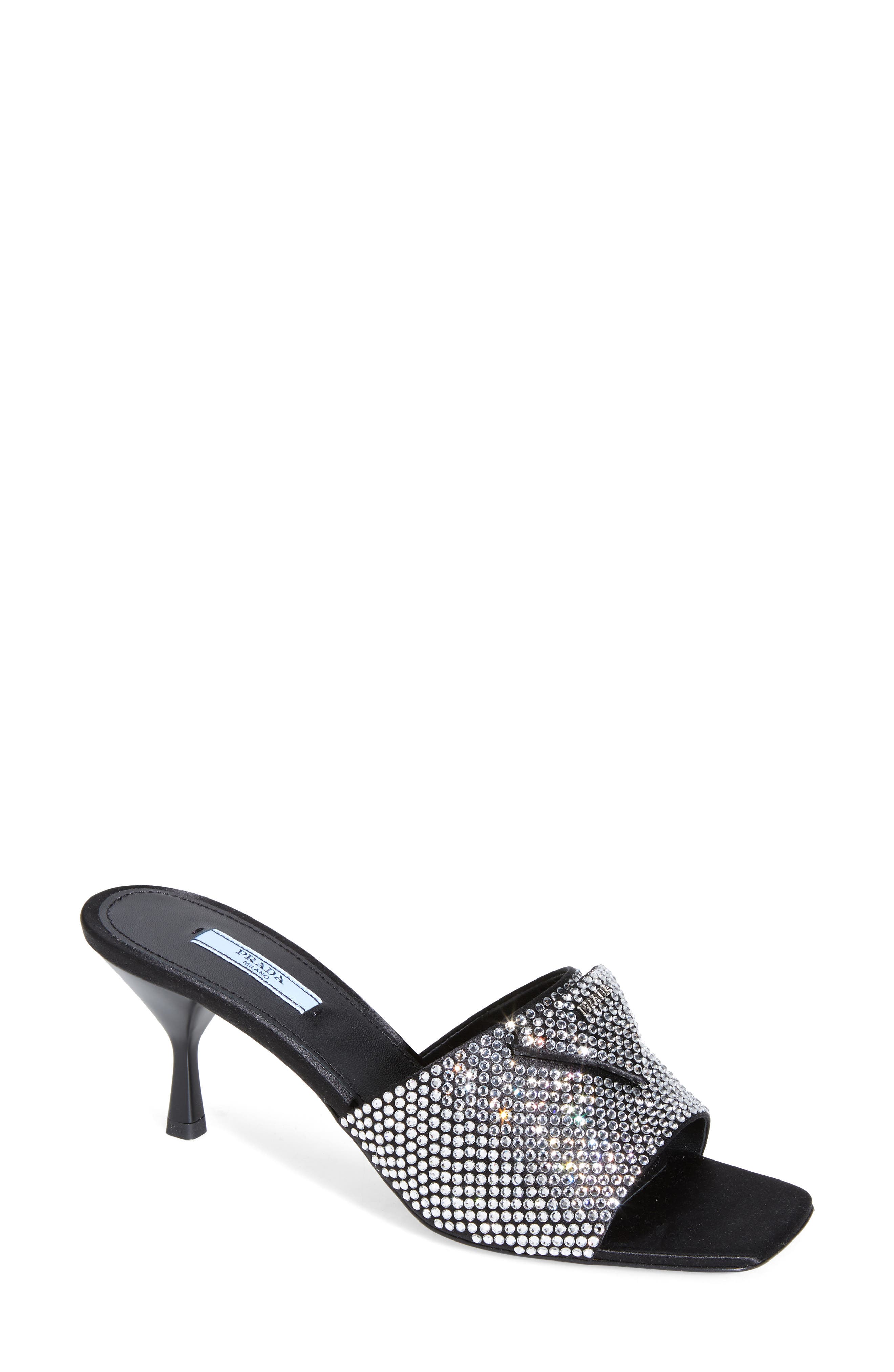 Prada Crystal Sandal, Main, color, 