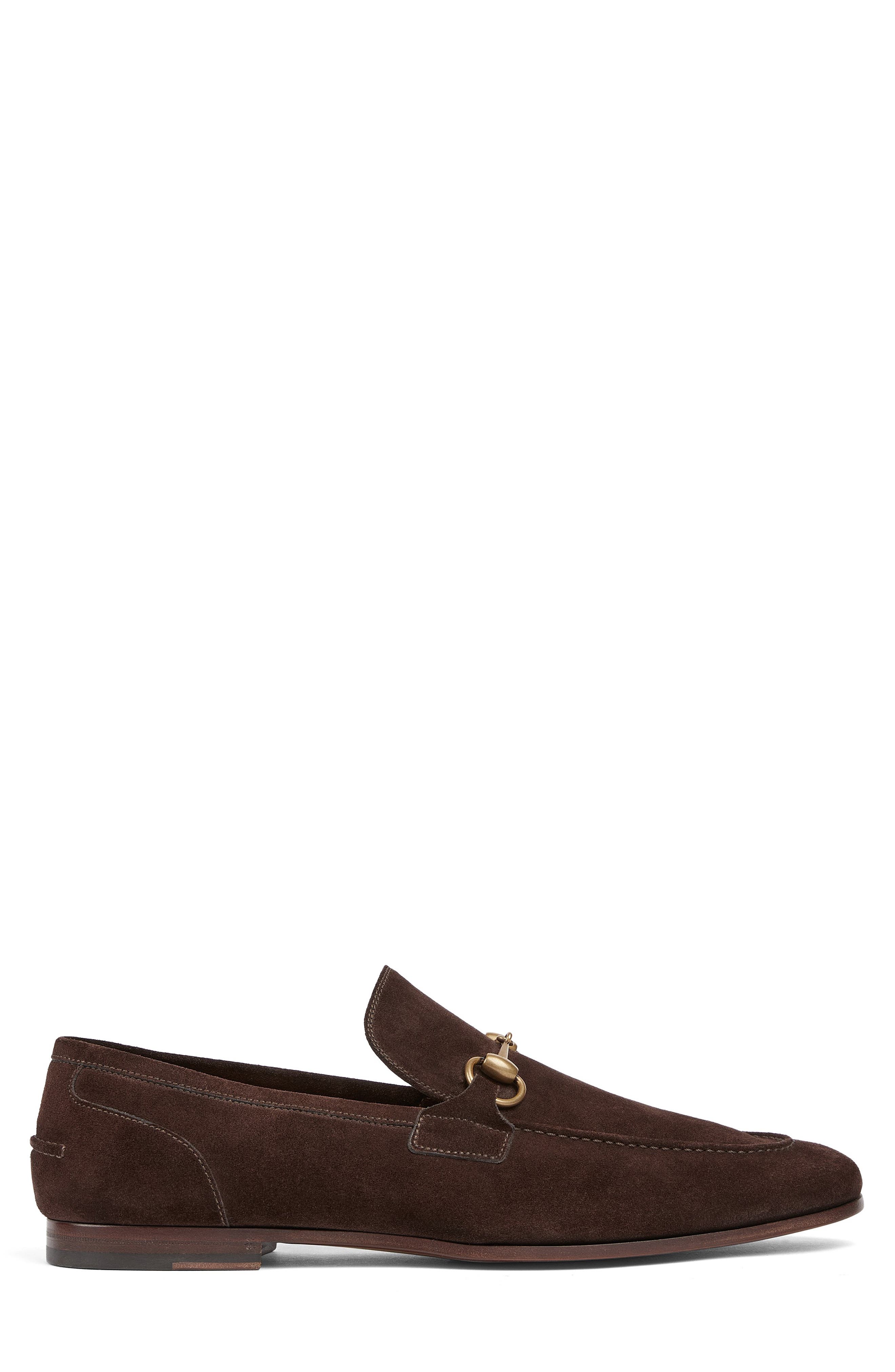 Gucci Jordaan Horsebit Suede Loafer, Alternate, color, Cocoa