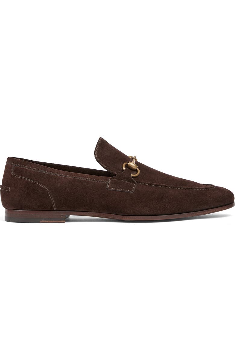 Gucci Jordaan Horsebit Suede Loafer, Alternate, color, Cocoa