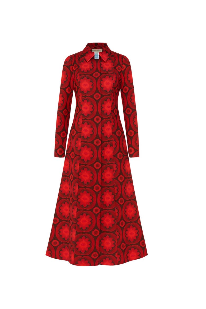 Voyage Dress, Alternate, color, Orange hippie florals