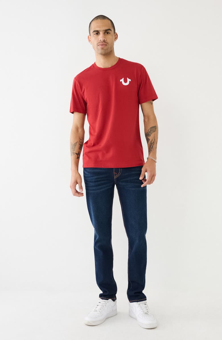 True Religion Brand Jeans Rocco Big T Flap Skinny Jeans, Alternate, color,