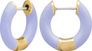 ES JEWELRY Tubular Enamel Hoop Earrings