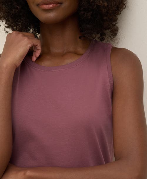 Pact Organic Cotton Softspun High Neck Tank In Mauve