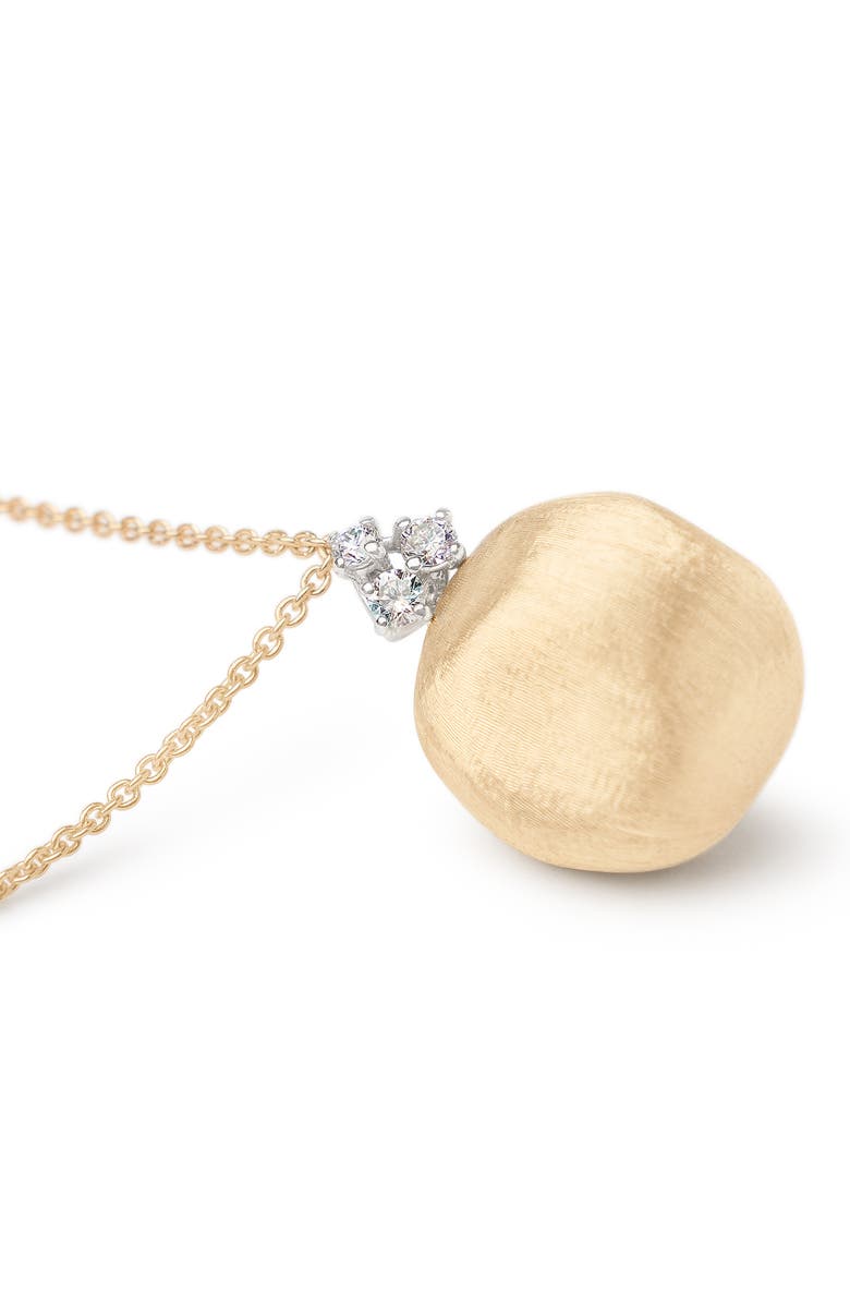 Marco Bicego 18K Yellow Gold Bead & Diamond Pendant Necklace, Alternate, color, 18K Yellow Gold