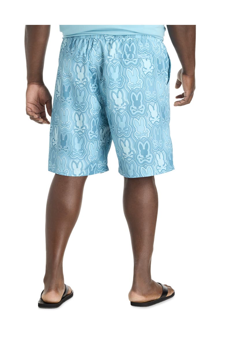 Psycho Bunny Big & Tall Chuck Swim Trunks, Alternate, color, Milky Blue