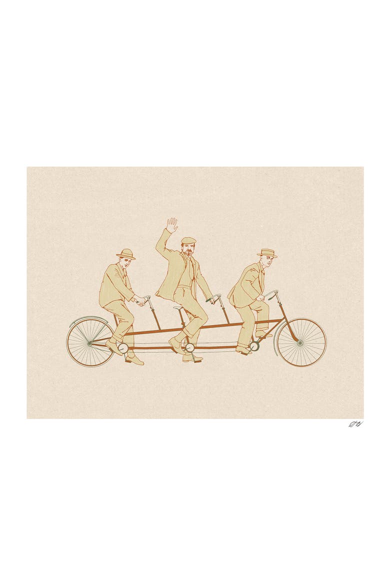 Tandem Bike Print, Main, color, Multi