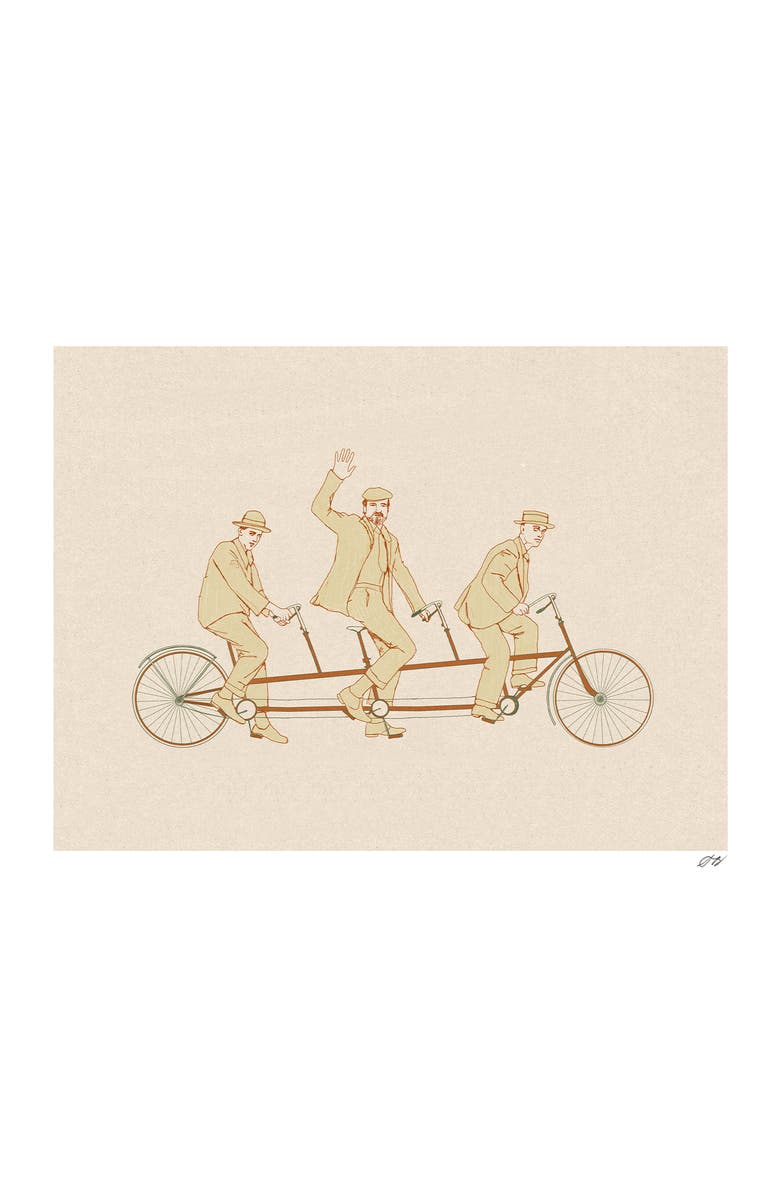 Stephanie Browne Art Tandem Bike Print, Main, color, Multi