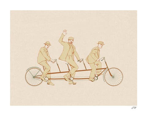 Tandem Bike Print