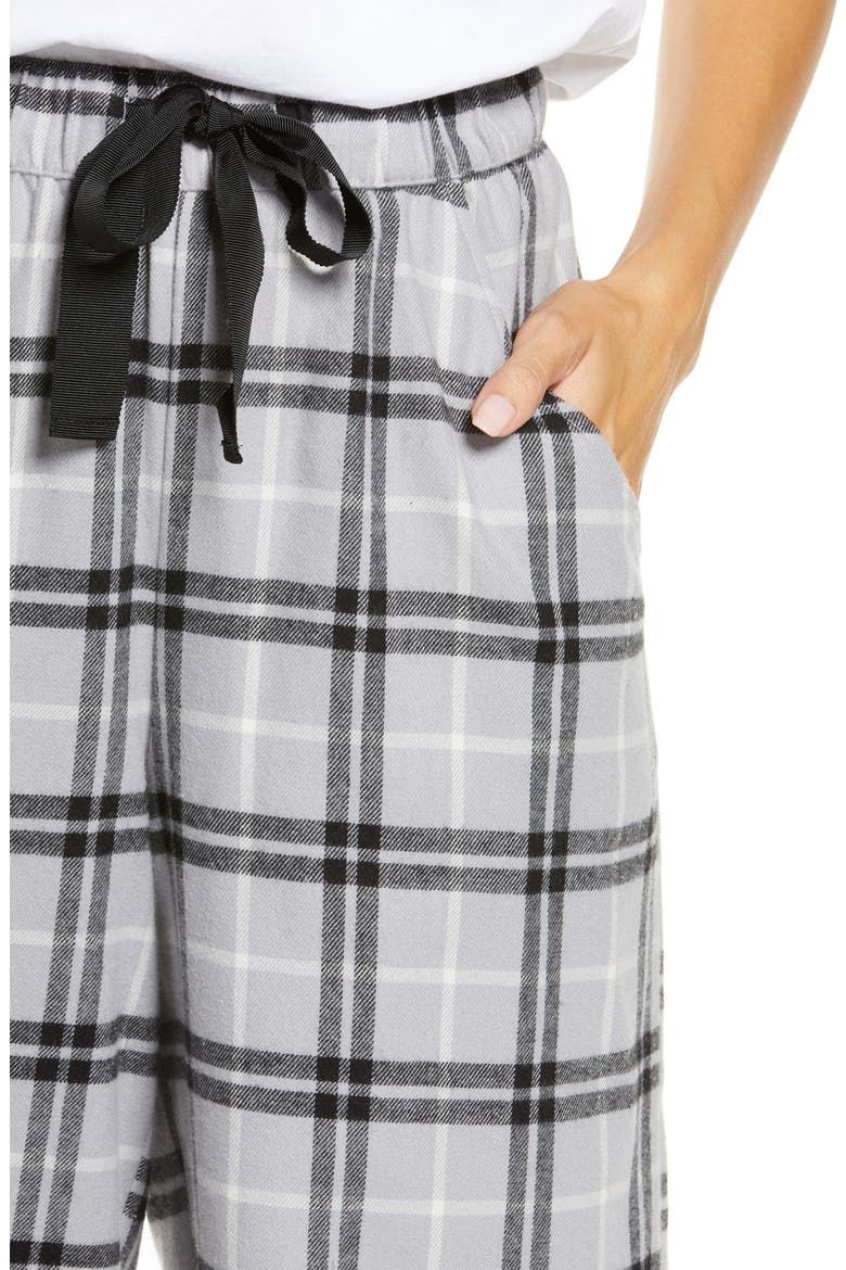 Flannel Pajama Pants, Alternate, color, GREY SLEET LAWSON PLAID