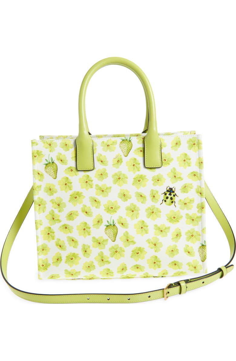 Versace Small Strawberry Canvas Medusa Tote, Alternate, color,