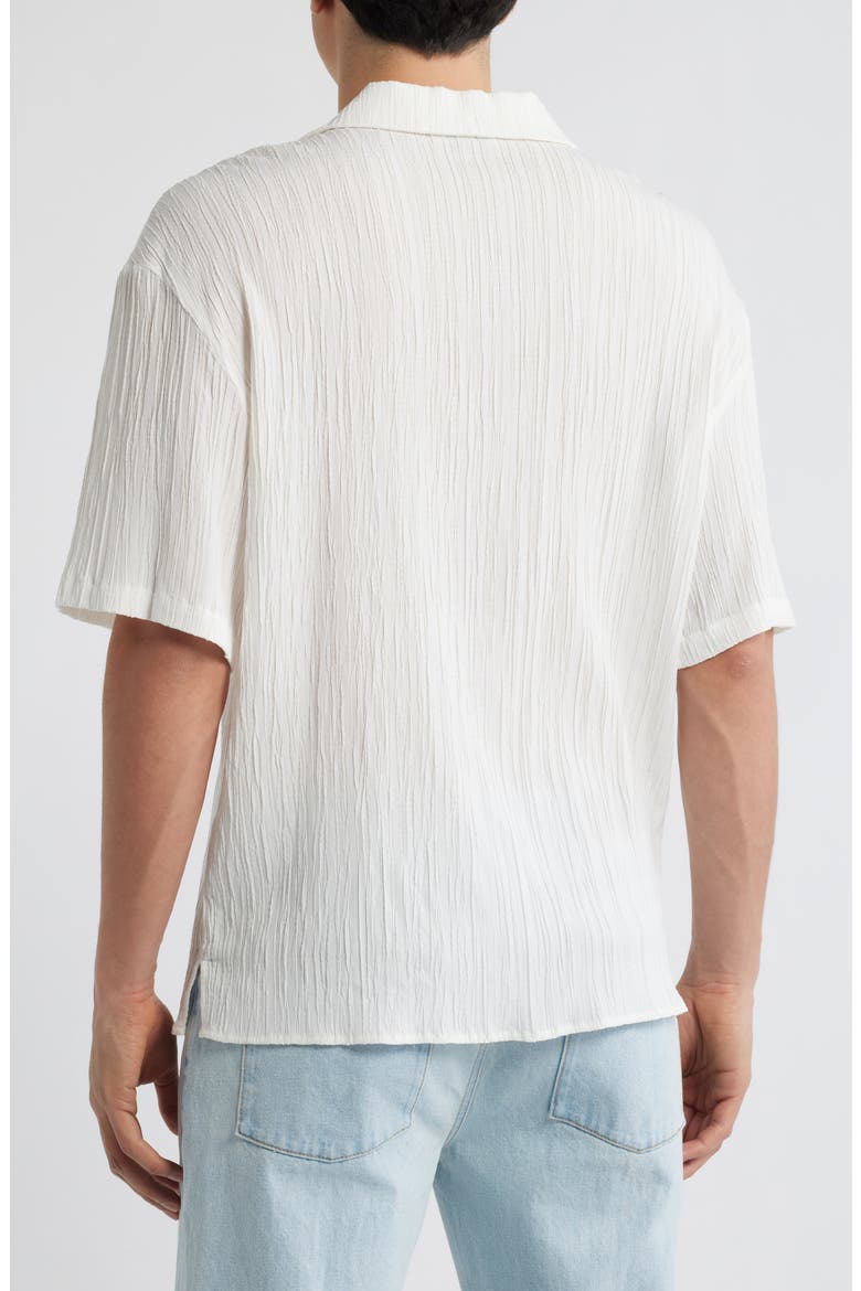 Textured Camp Shirt, Alternate, color, WHITE