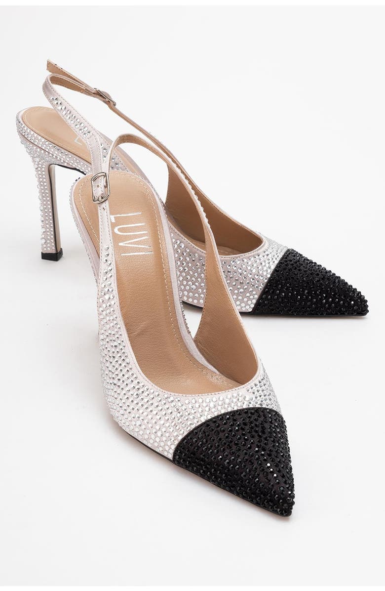 Prologue Shoes London Embellished Pointed Toe Pump, Alternate, color, Beige