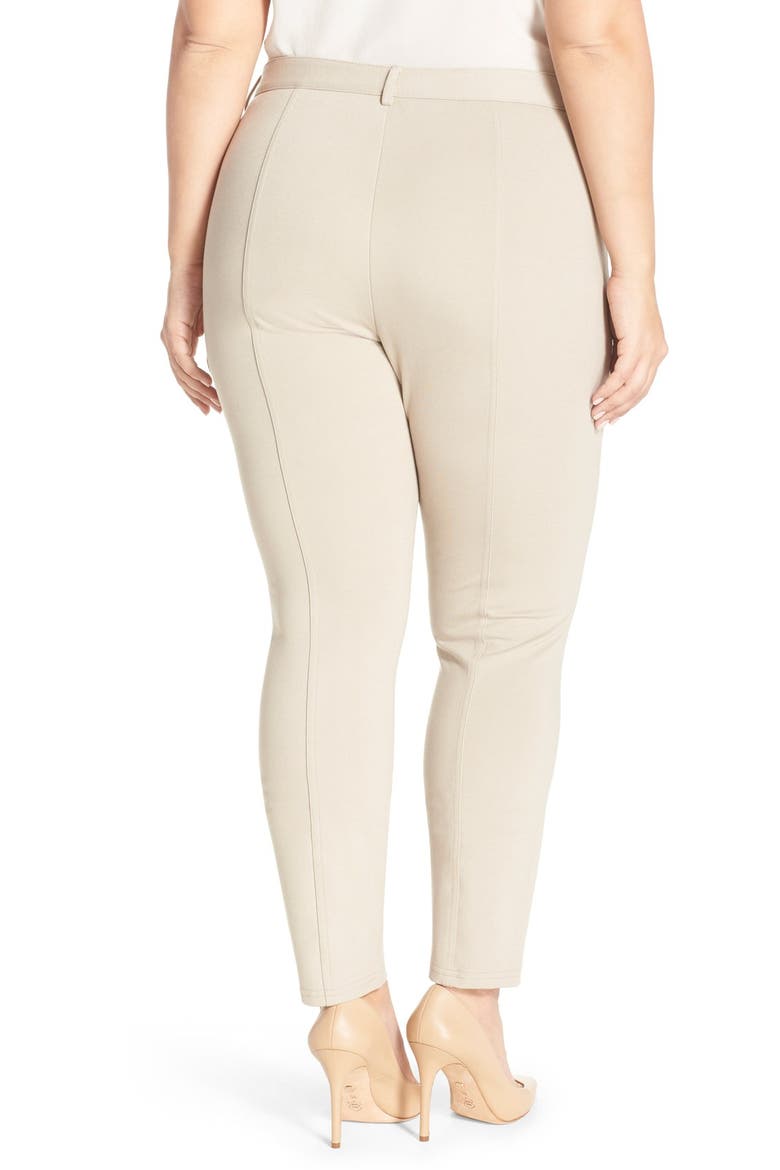 'Ski' Zip Pocket Ponte Knit Skinny Pants, Alternate, color, OATMEAL