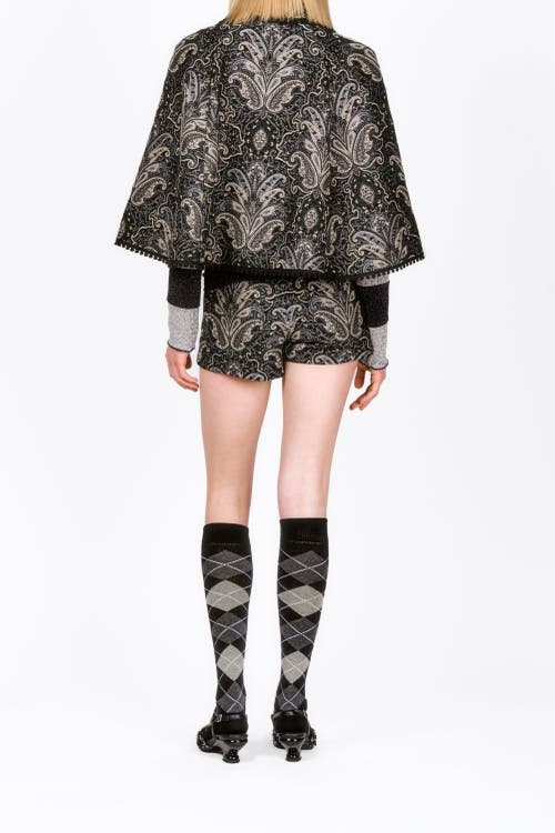 Shop Anna Sui Tapestry Cape In Midnight Multi