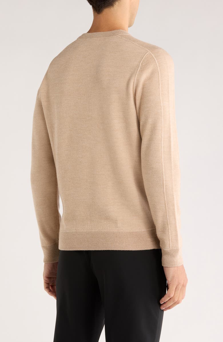 BOSS Onore Virgin Wool Sweater, Alternate, color, Medium Beige
