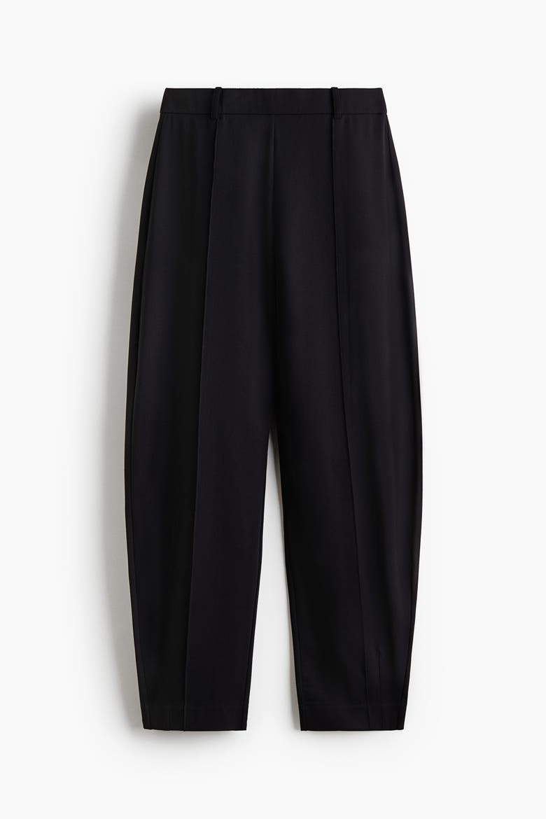 Jersey Barrel-leg Pants, Alternate, color, Black