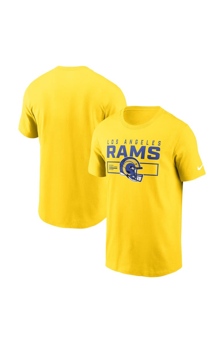 Nike Men's Nike Gold Los Angeles Rams Primetime Helmet Essential T-Shirt, Main, color,