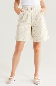 Damson Madder Nova Floral High Waist Denim Shorts