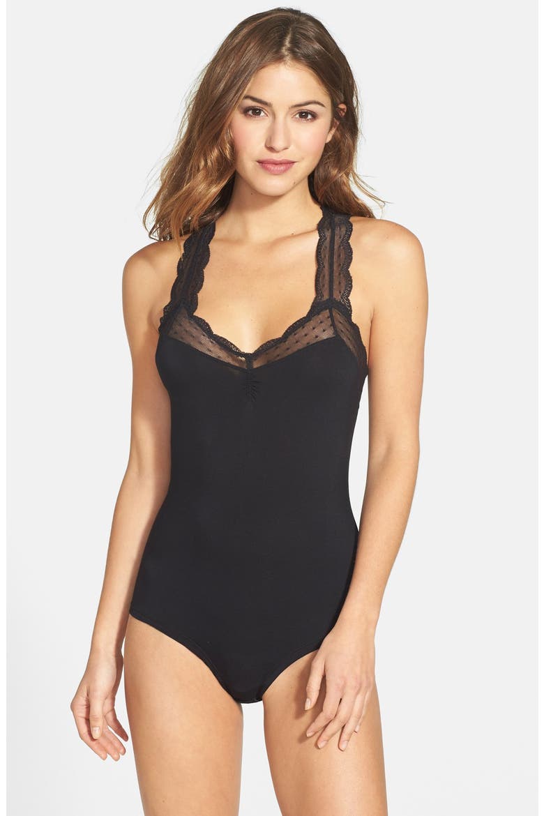 Intimates 'Scarlette' Bodysuit, Main, color, BLACK
