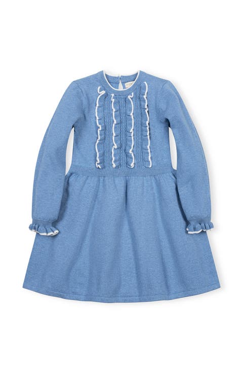 Kids' Organic Ruffle Bodice Sweater Dress