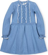 Hope & Henry Kids' Organic Ruffle Bodice Sweater Dress