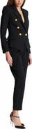 Balmain Grain De Poudre 6-Button Fitted Jacket