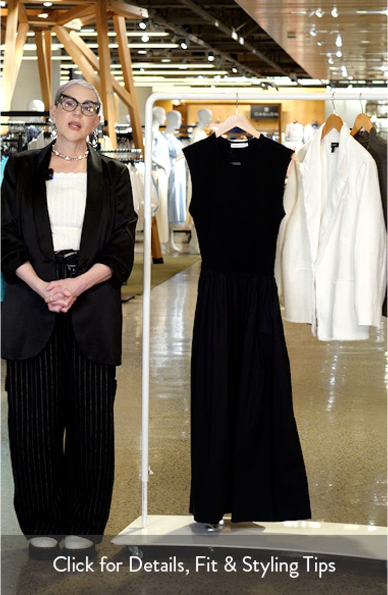 Daphne Sleeveless Mixed Media Dress, sales video thumbnail