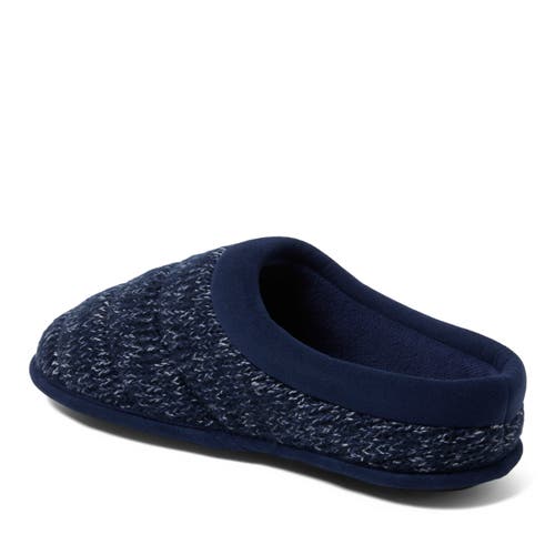 Dearfoams Asher Marled Knit Clog Slipper In Navy