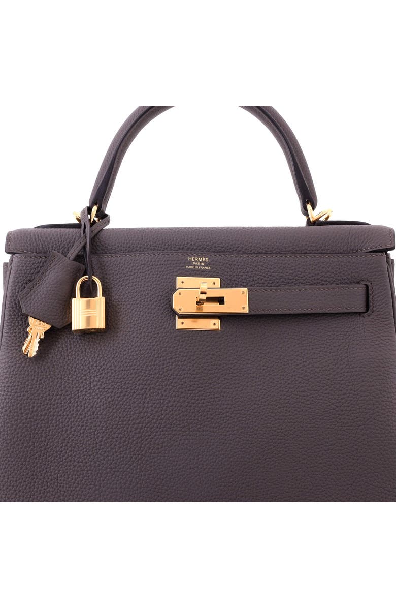 Pre-Owned Hermes Kelly Handbag Grey Togo with Gold Hardware 28, Alternate, color,
