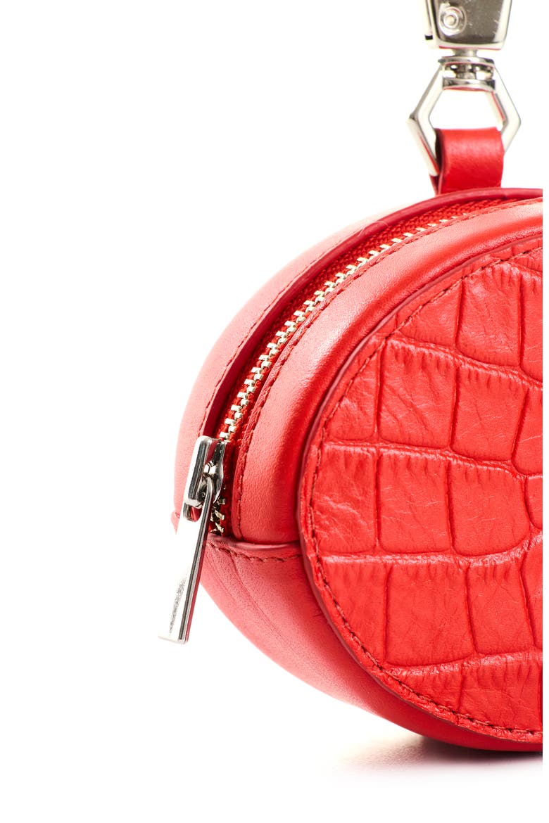 Leather Coin Purse, Alternate, color, Red