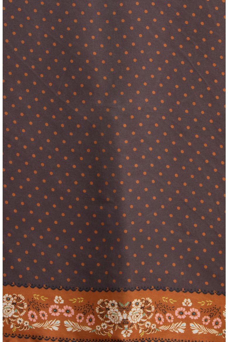 Border Print Scarf, Alternate, color, RUST