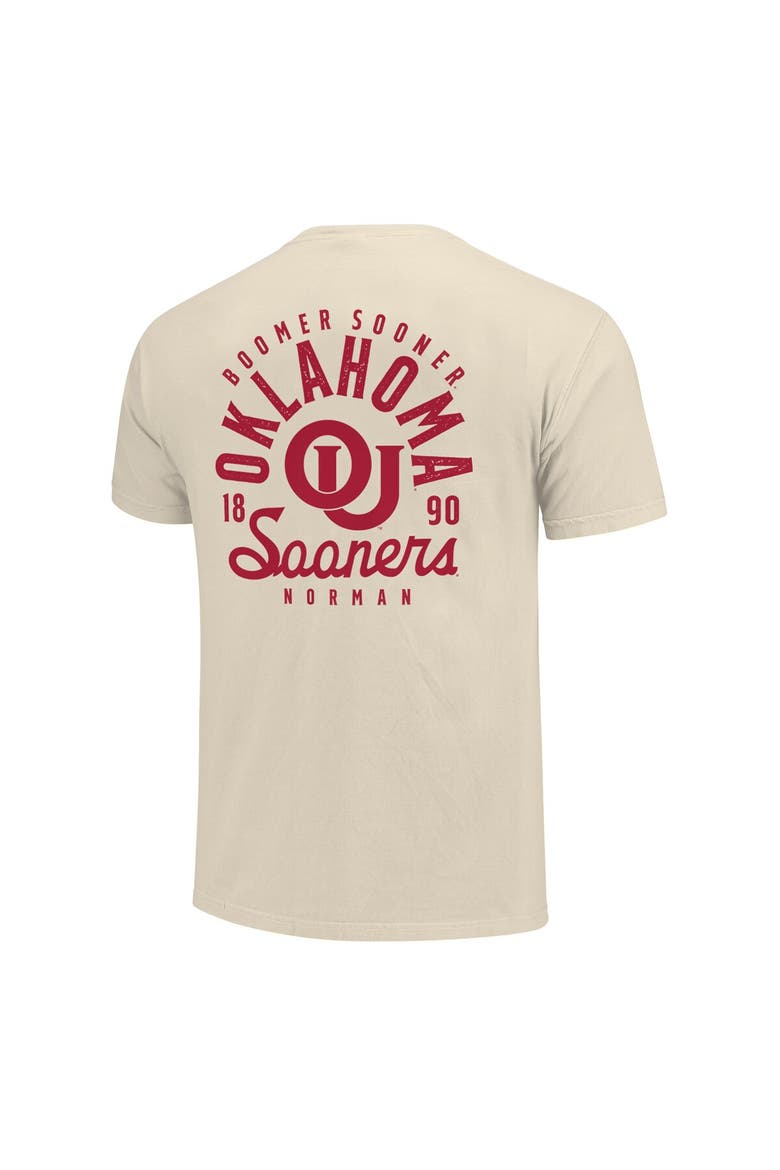 Men's Cream Oklahoma Sooners Comfort Colors Mascot Overlay T-Shirt, Alternate, color, Cream