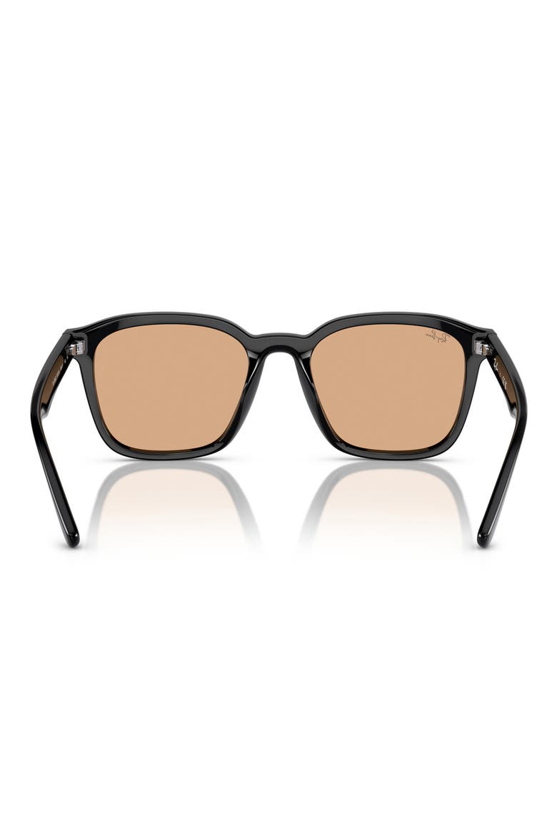 66mm Square Sunglasses, Alternate, color, BLACK / BROWN
