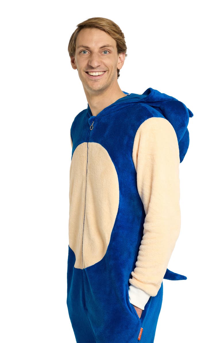 OppoSuits Sonic the Hedgehog<sup>®</sup> One-Piece Hooded Jumpsuit, Alternate, color, Blue