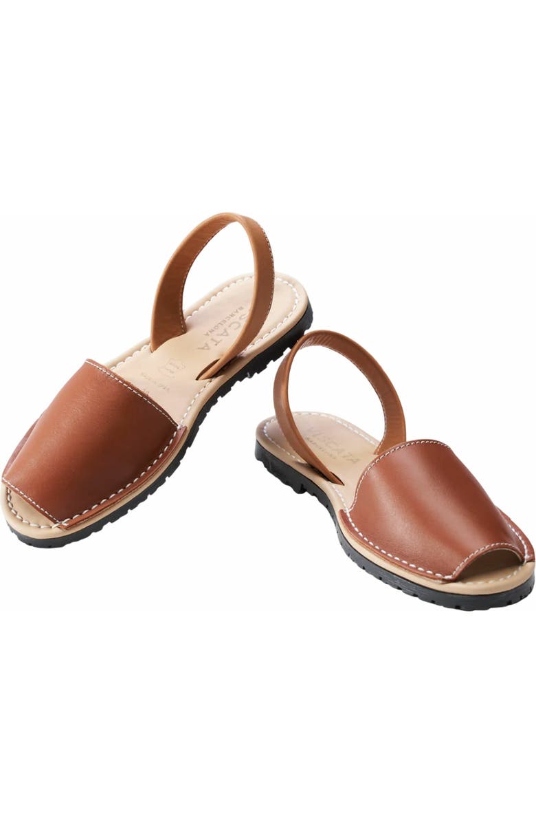 VISCATA Menorquina Leather Avarca Sandals, Alternate, color, Sahara