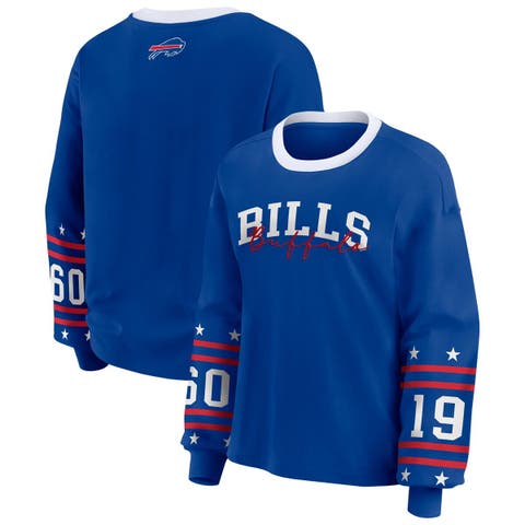 Women's WEAR by Erin Andrews Royal Buffalo Bills Plus Size Sport Long-Sleeve T-Shirt